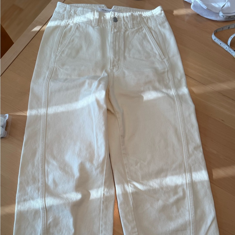 Apiece Apart Cream Trousers